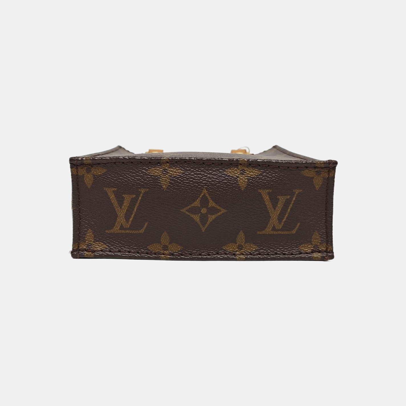 SAC PLAT Mini Monogram Coated Canvas Brown