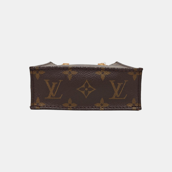 SAC PLAT Mini Monogram Coated Canvas Brown