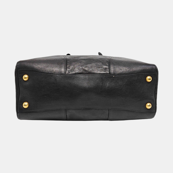 Leather Shoulder Bag Black