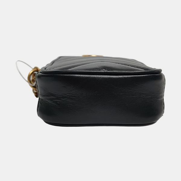 GG Marmont Mini Quilted Calfskin Black