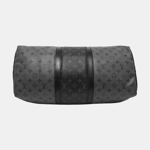 KEEPALL 50 Monogram Coated Canvas Gray