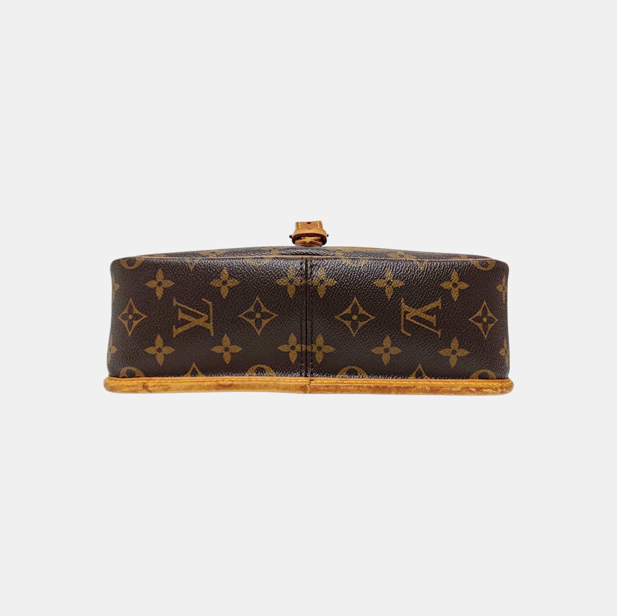 SOLOGNE PM Monogram Coated Canvas Brown