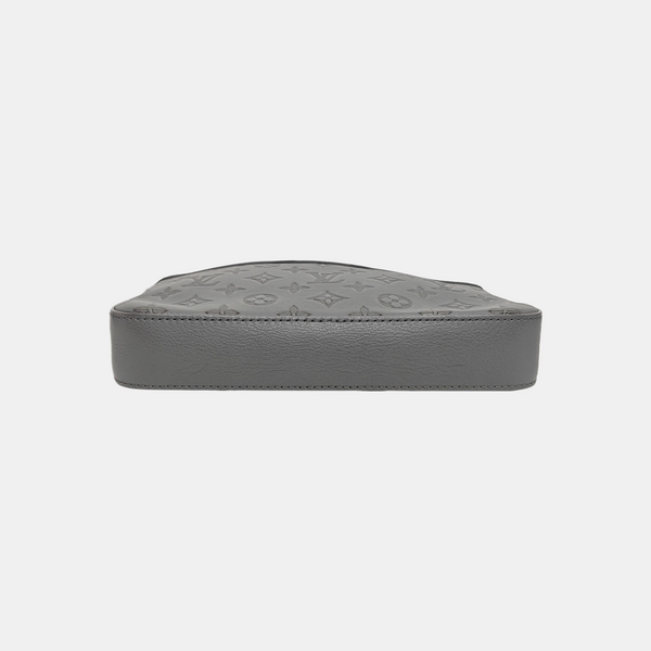 TRIO Monogram Calfskin Gray