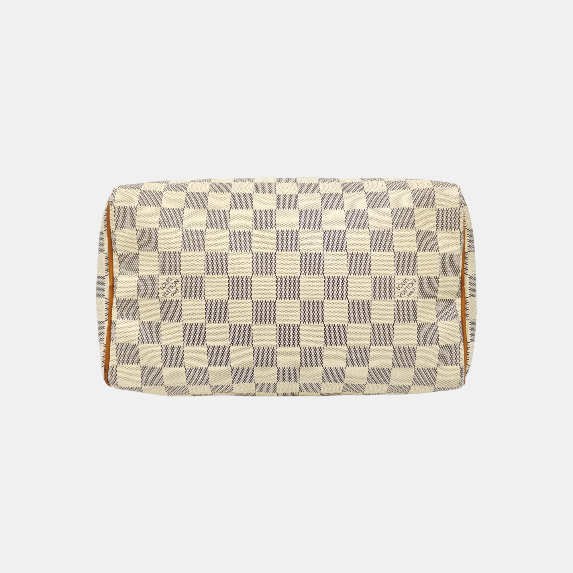 SPEEDY 25 Damier Azur Coated Canvas White