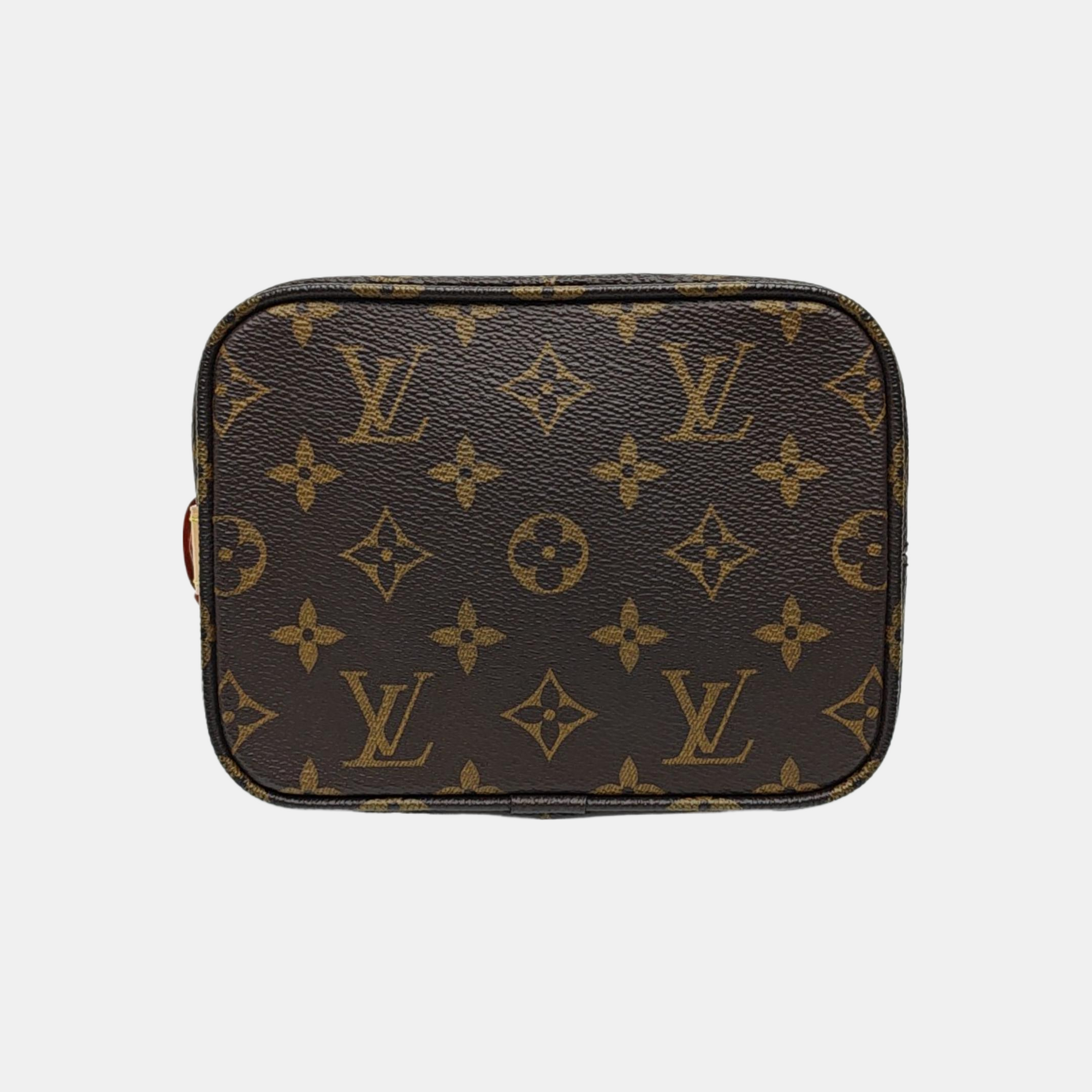 ALL IN BB Monogram Coated Canvas Brown