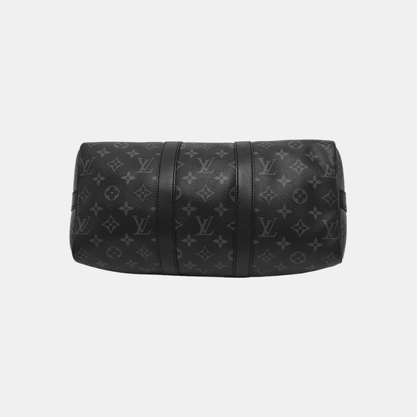 KEEPALL 35 Monogram Coated Canvas Black