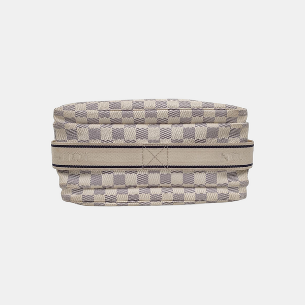 NAVIGLIO Damier Azur Coated Canvas White