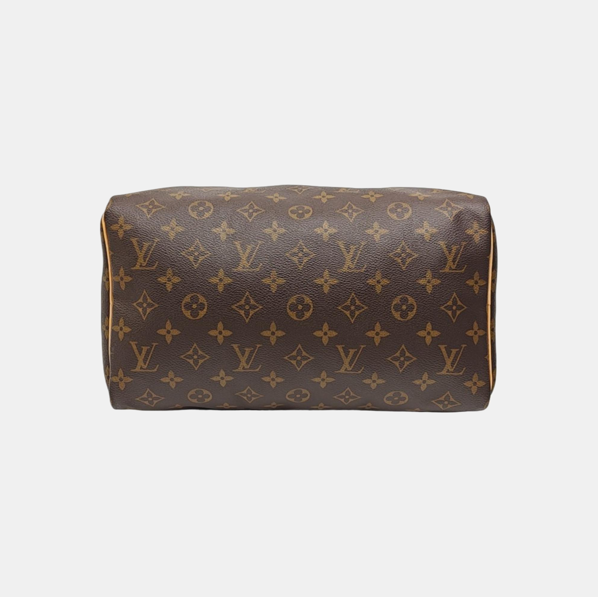 SPEEDY 30 Monogram Coated Canvas Brown
