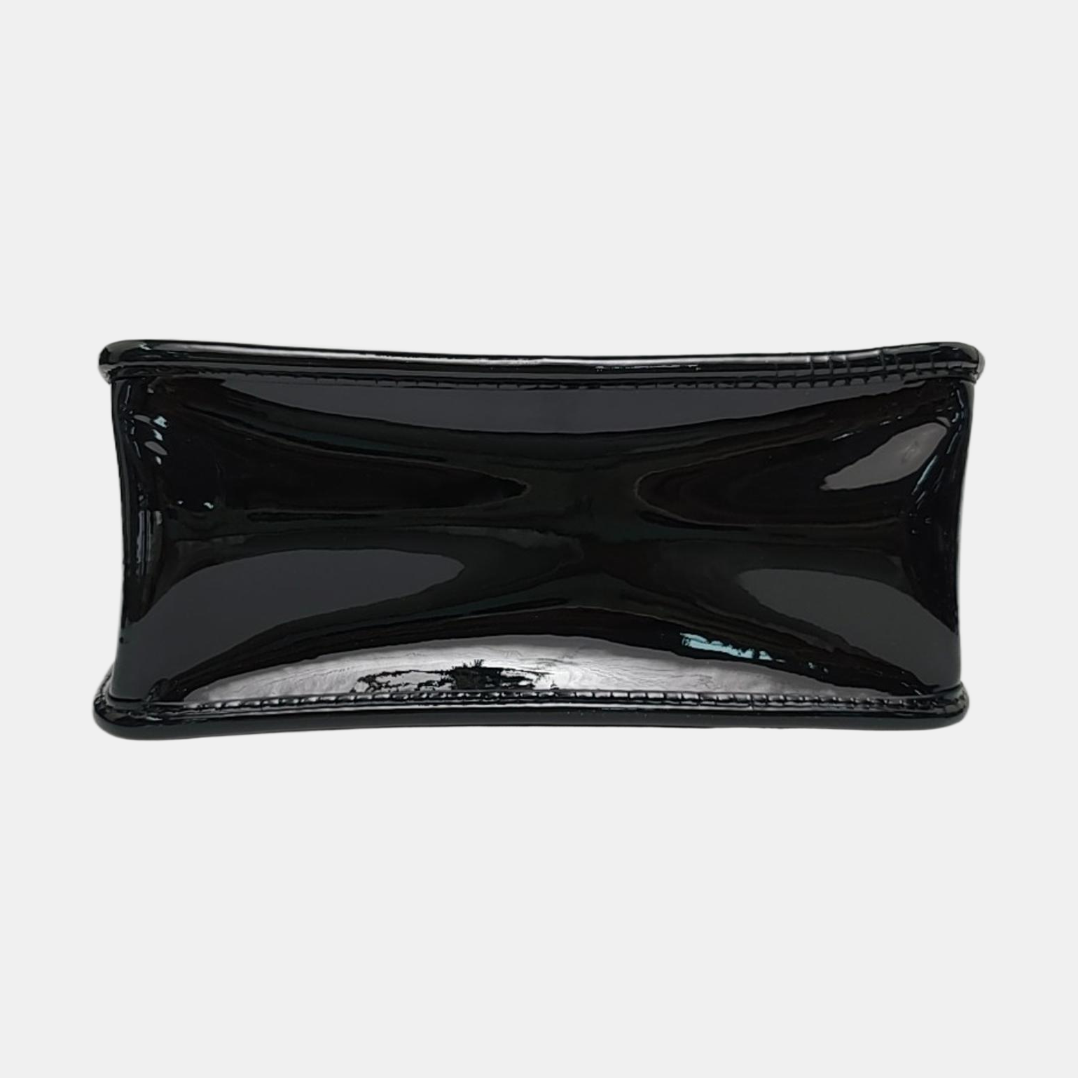 Mini Quilted Patent Leather Black