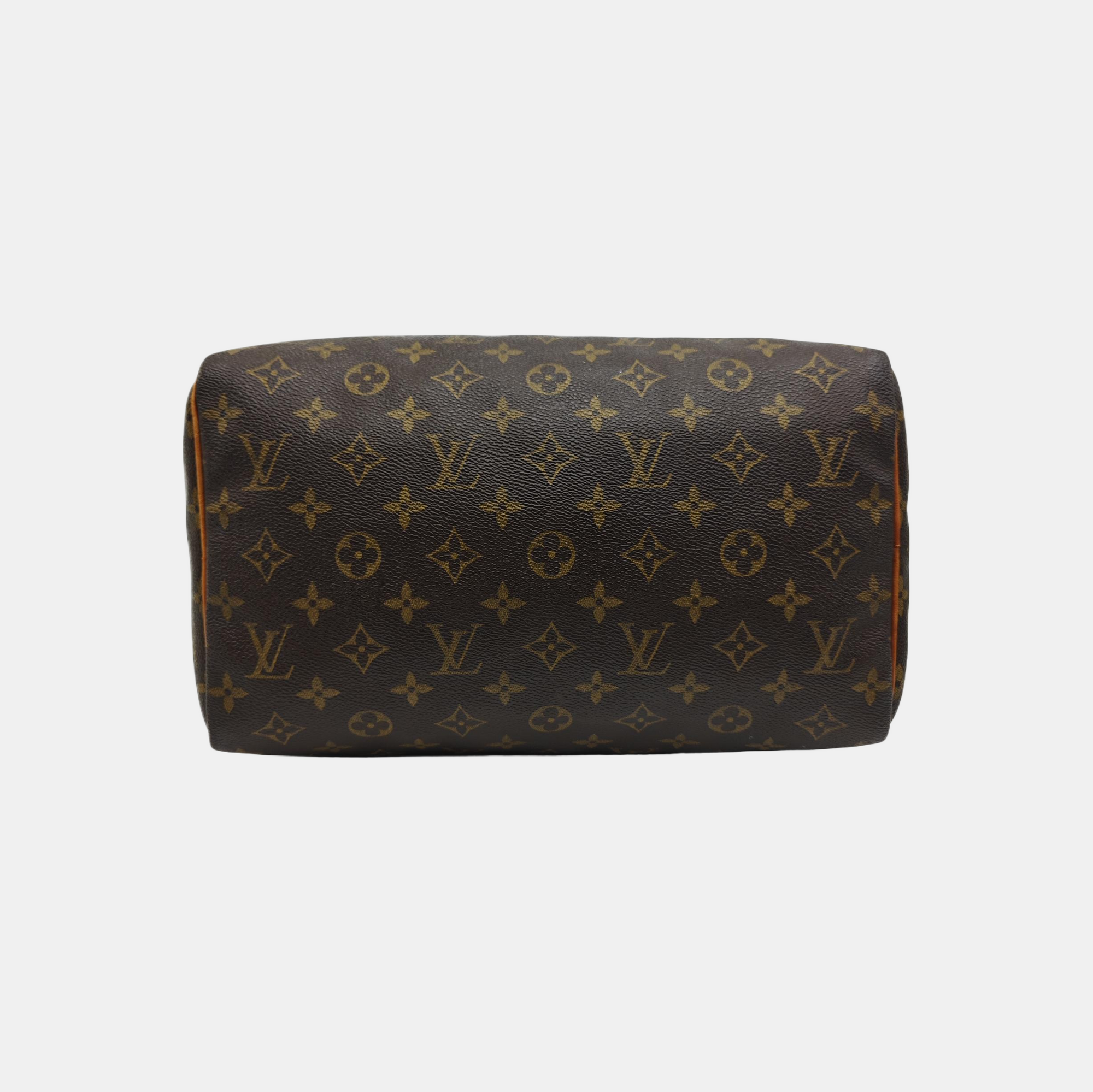 SPEEDY 30 Monogram Coated Canvas Brown