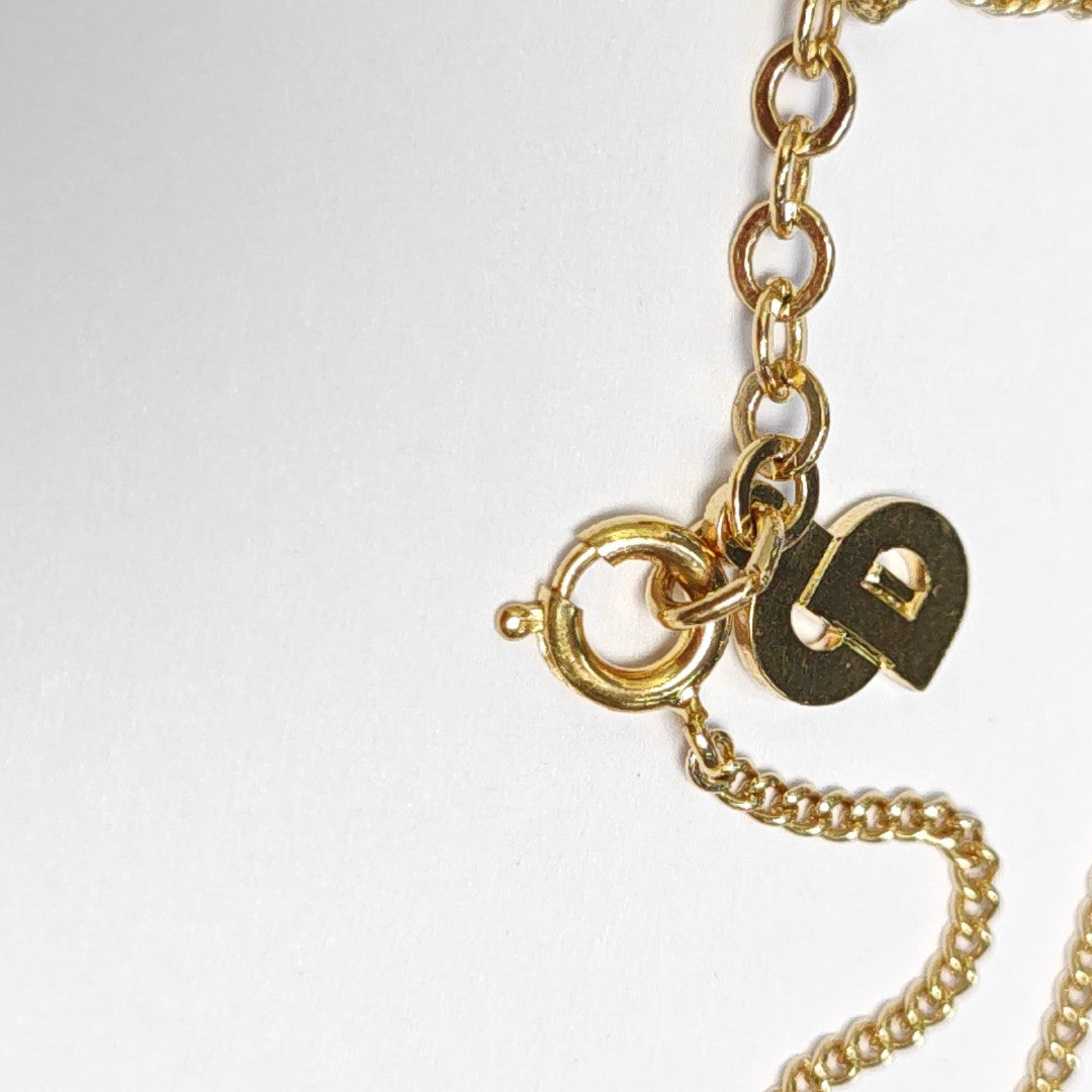 Twist Round Metal Gold Necklace