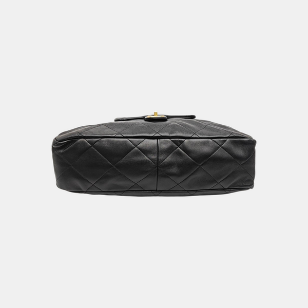 Quilted Lambskin Tote Bag Black