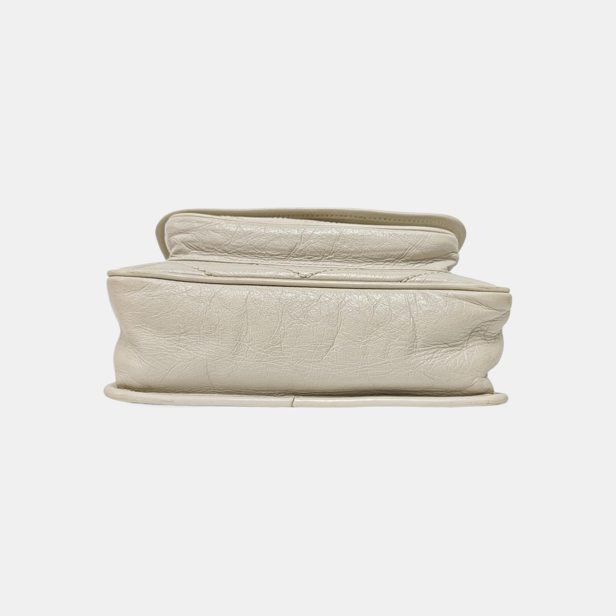 NIKI Small Chevron Calfskin Gray