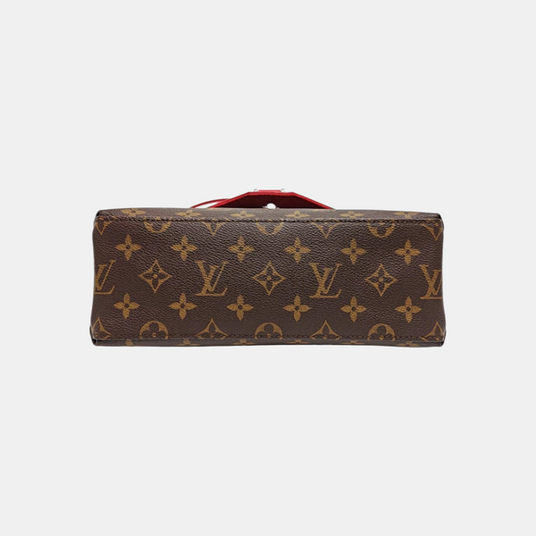SAINT MICHEL Monogram Coated Canvas Brown