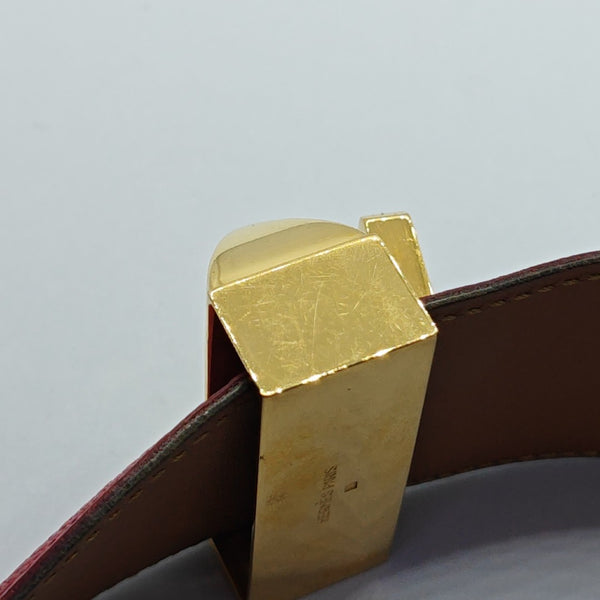 Leather Belt Red