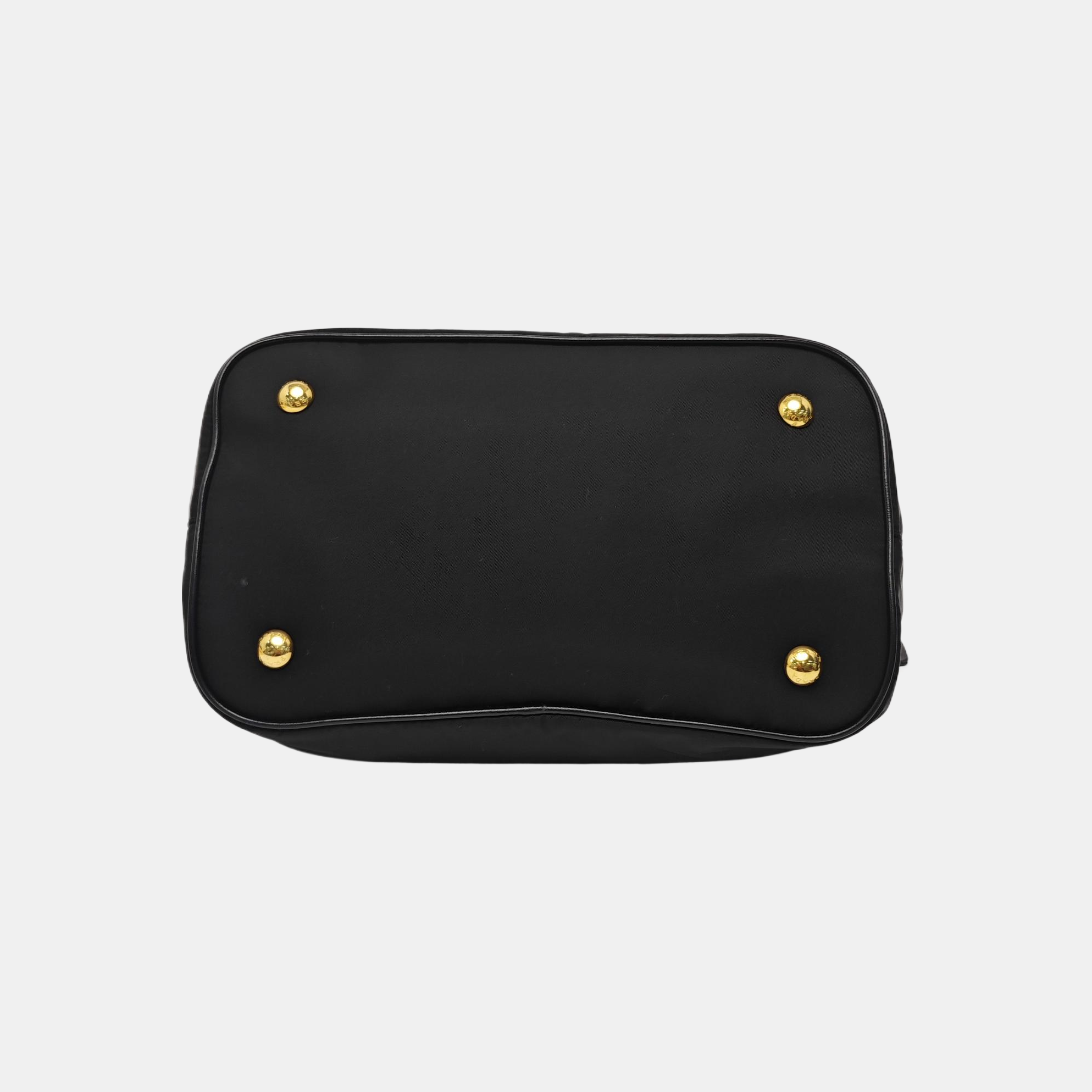 Nylon Shoulder Bag Black