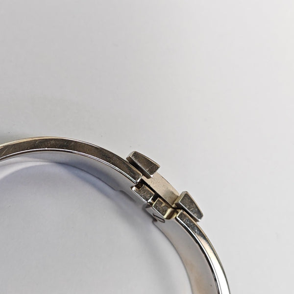 Clic Hh Metal Silver Bangle