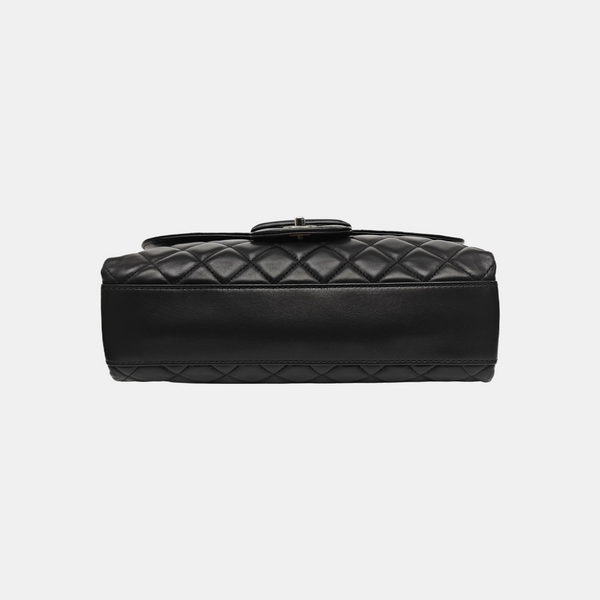Quilted Lambskin Shoulder Bag Black
