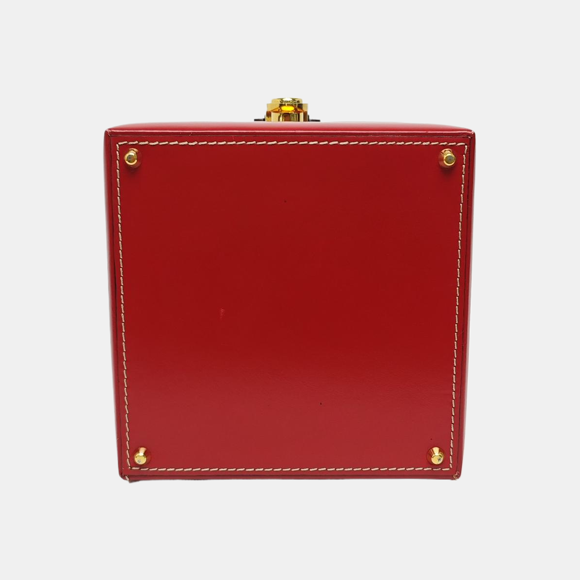 Calfskin Top Handle Bag Red