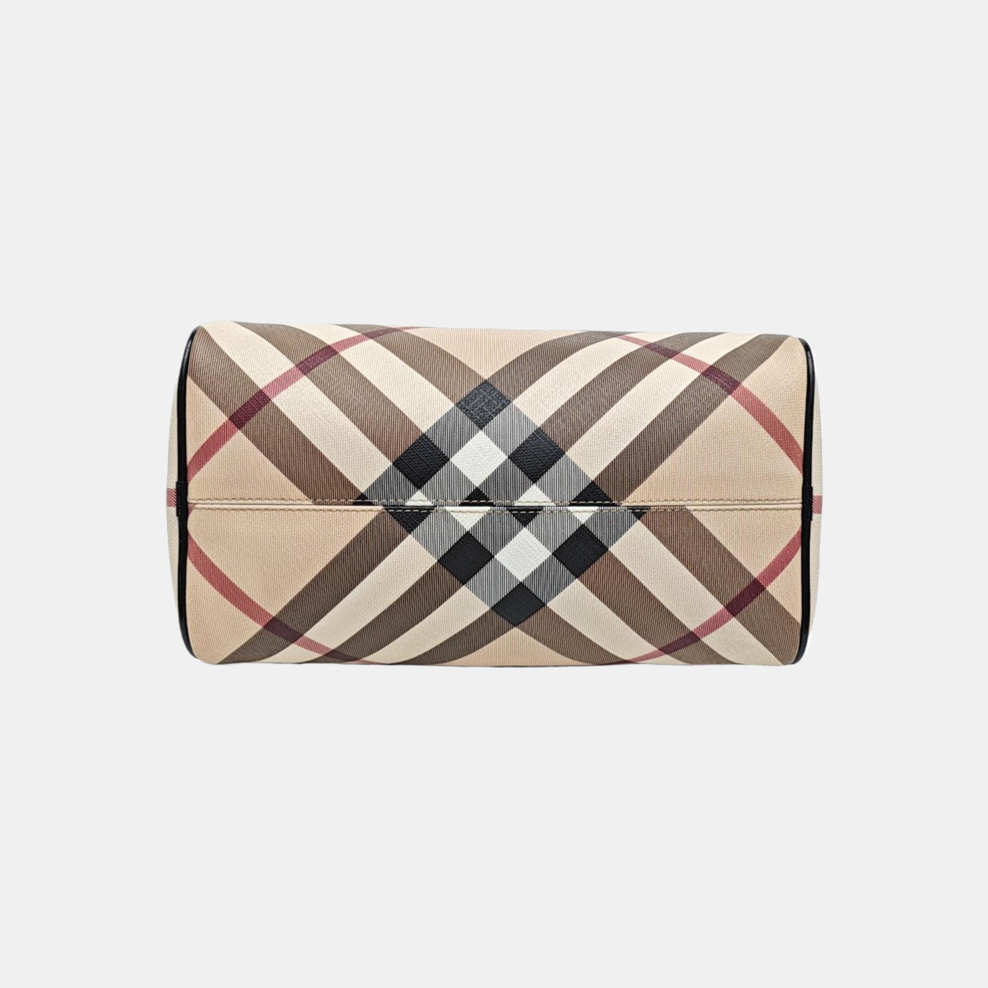 Coated Canvas Shoulder Bag Beige