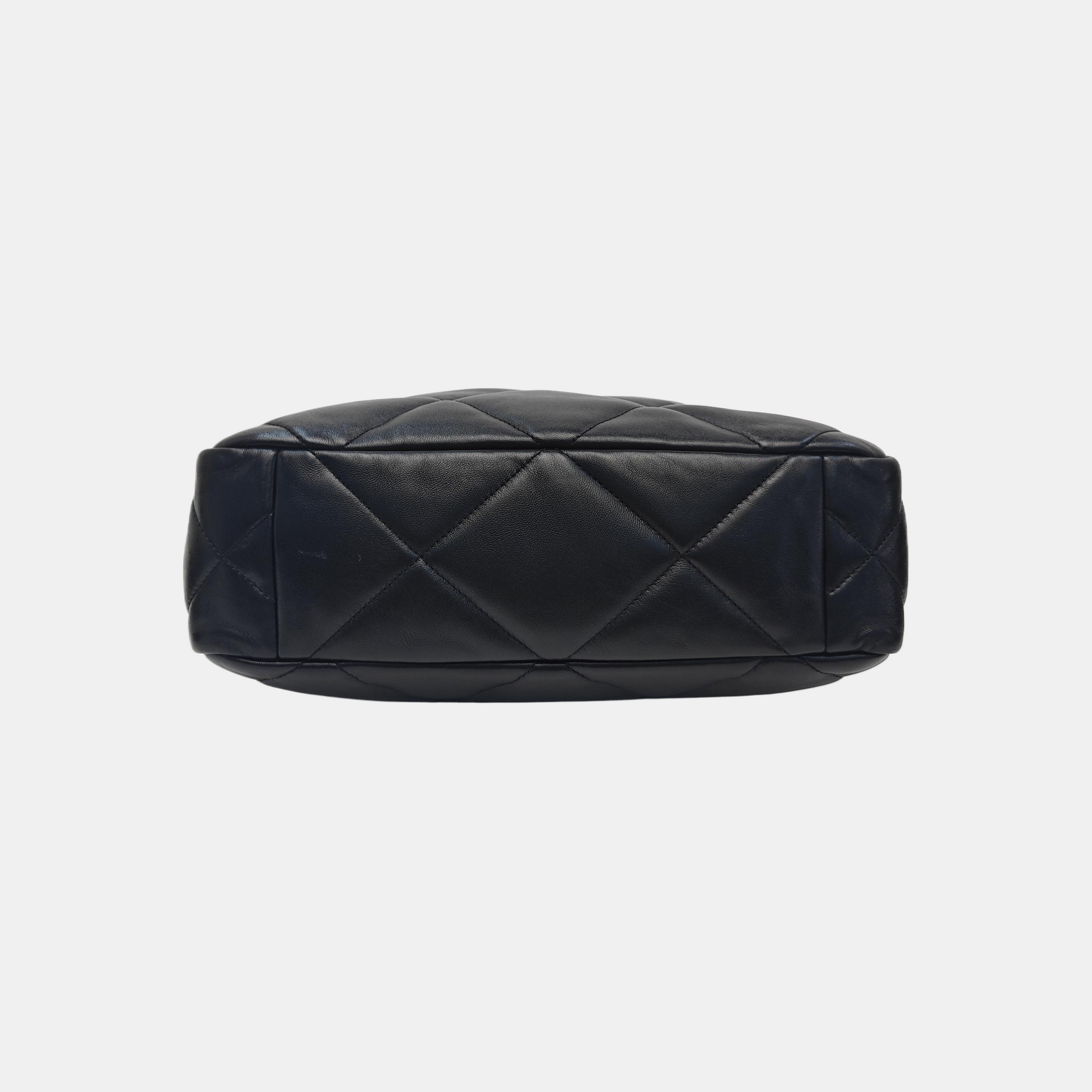 CHANEL 19 Large Quilted Lambskin Black