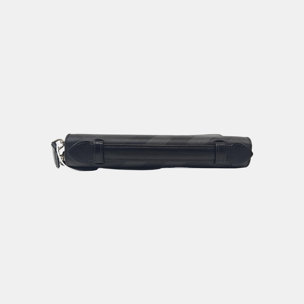 Coated Canvas Clutch Black