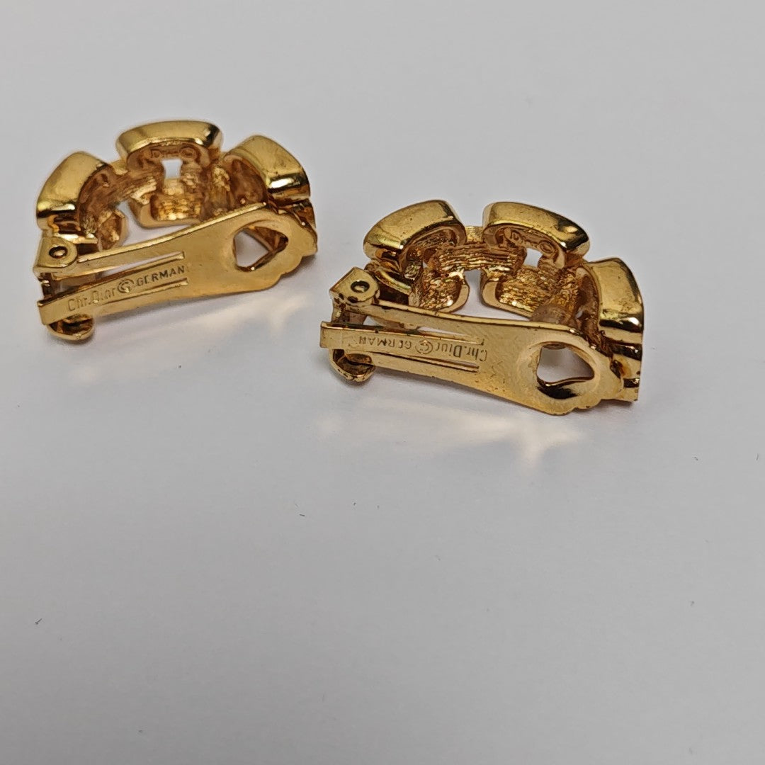 Metal Gold Clip On Earrings