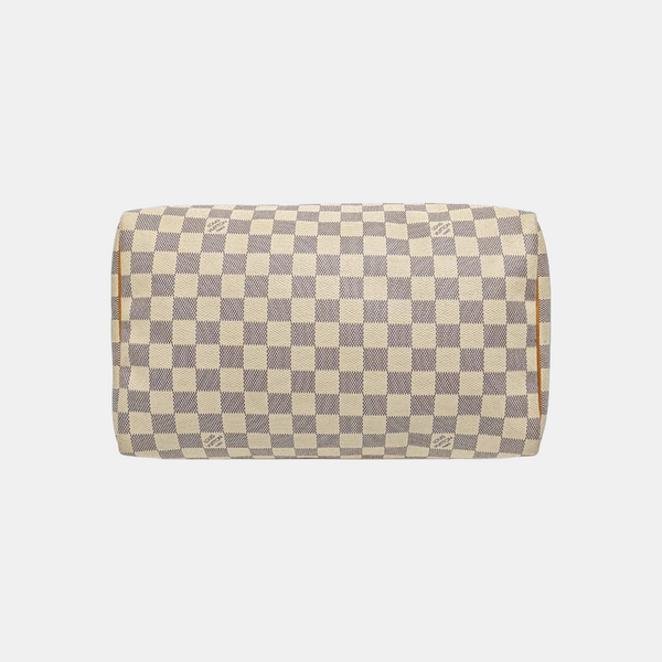 SPEEDY 30 Damier Azur Coated Canvas White