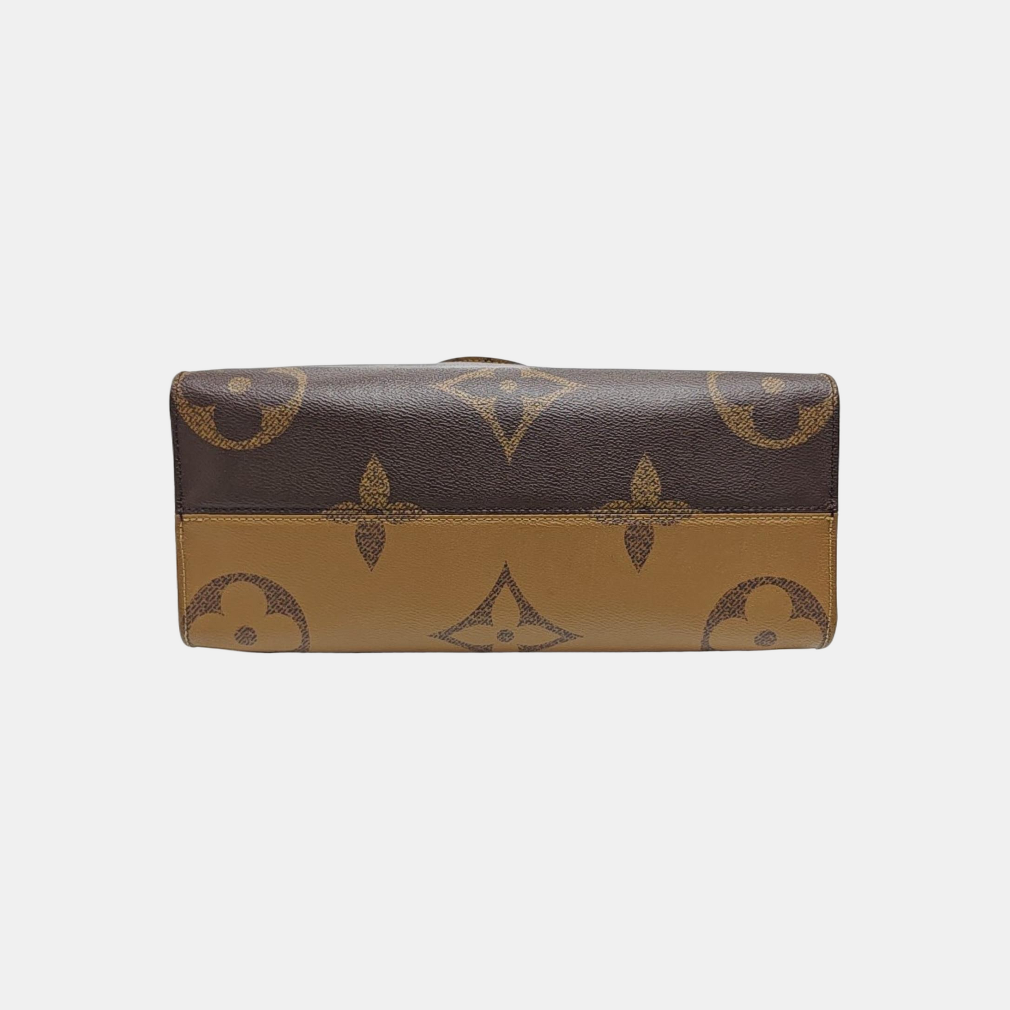 ONTHEGO MM Monogram Coated Canvas Brown