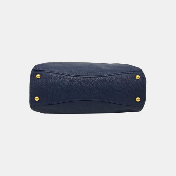 Calfskin Top Handle Bag Blue