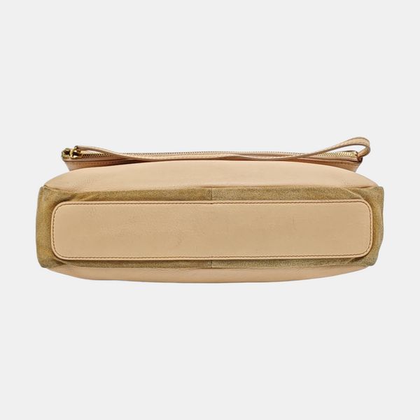 Calfskin Shoulder Bag Beige