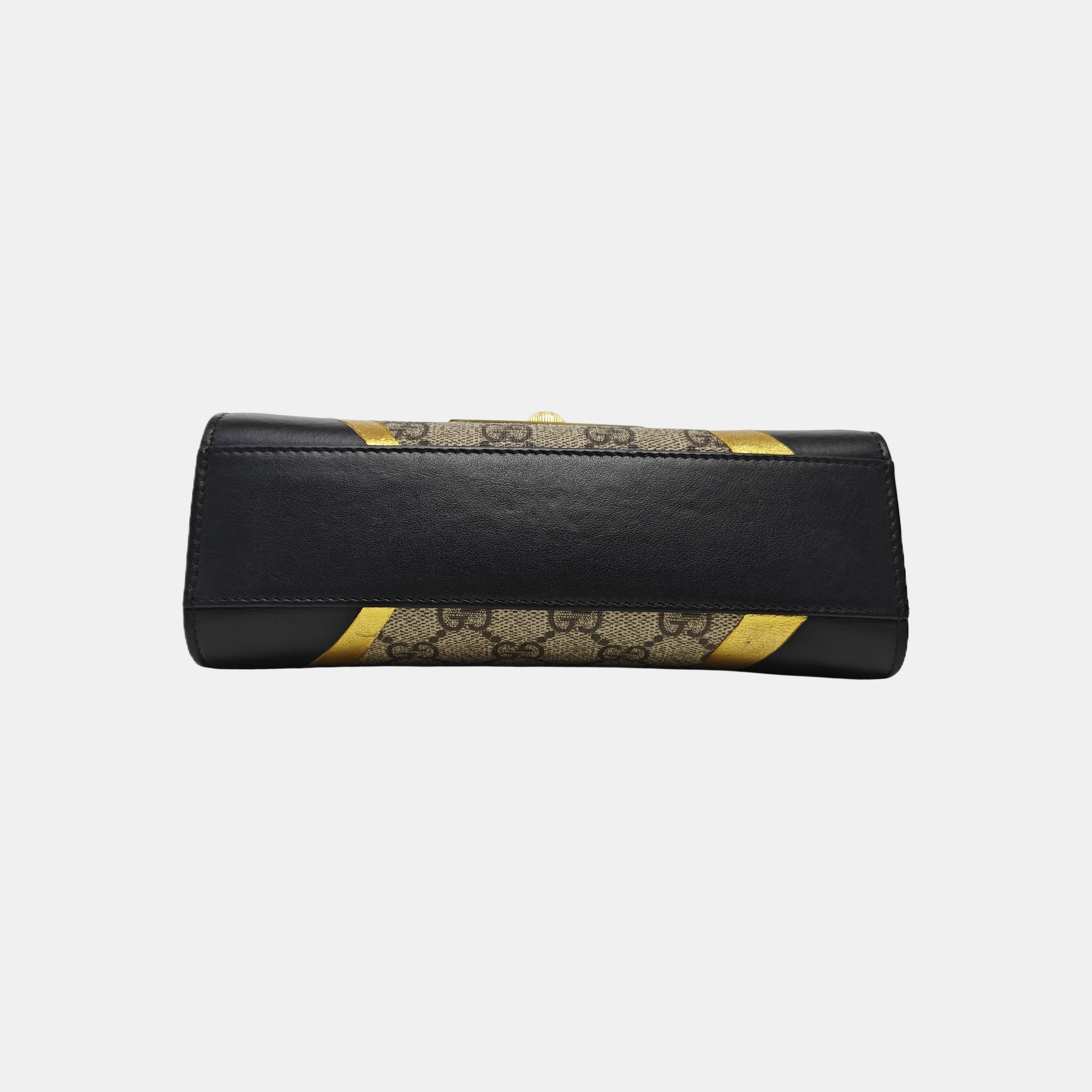 Padlock Small Monogram Coated Canvas Beige