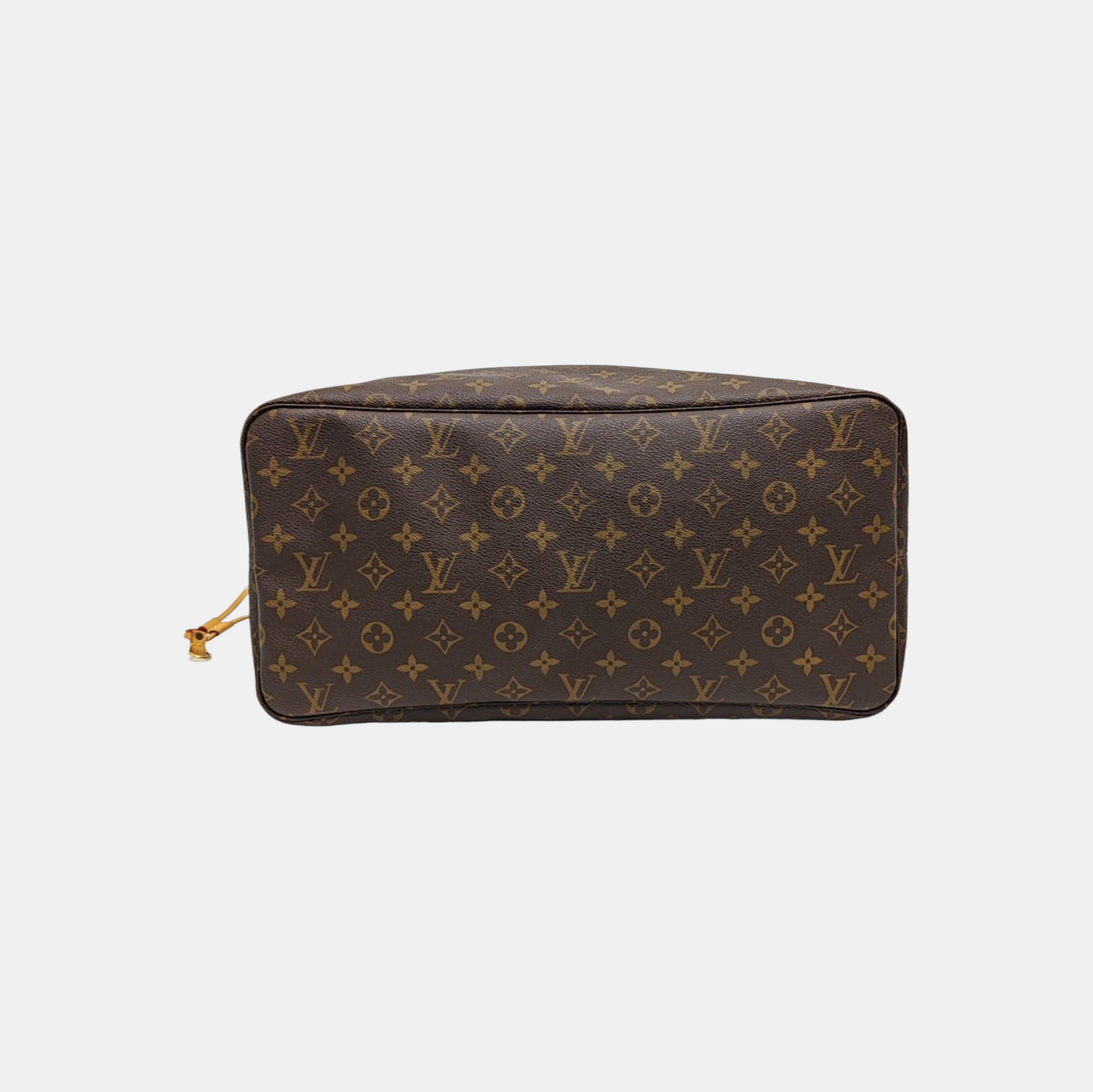 NEVERFULL GM Monogram Coated Canvas Brown