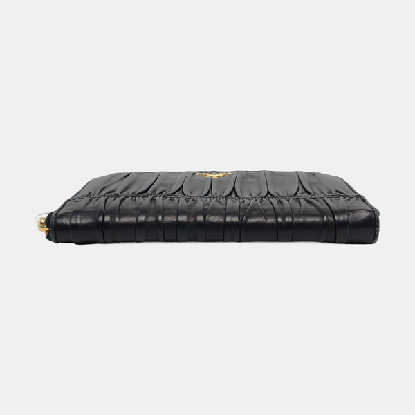 Fold Wallet Lambskin Black Wallet