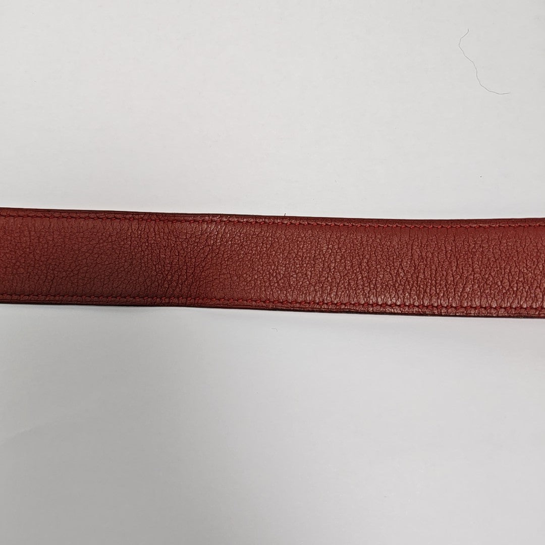Leather Belt Red
