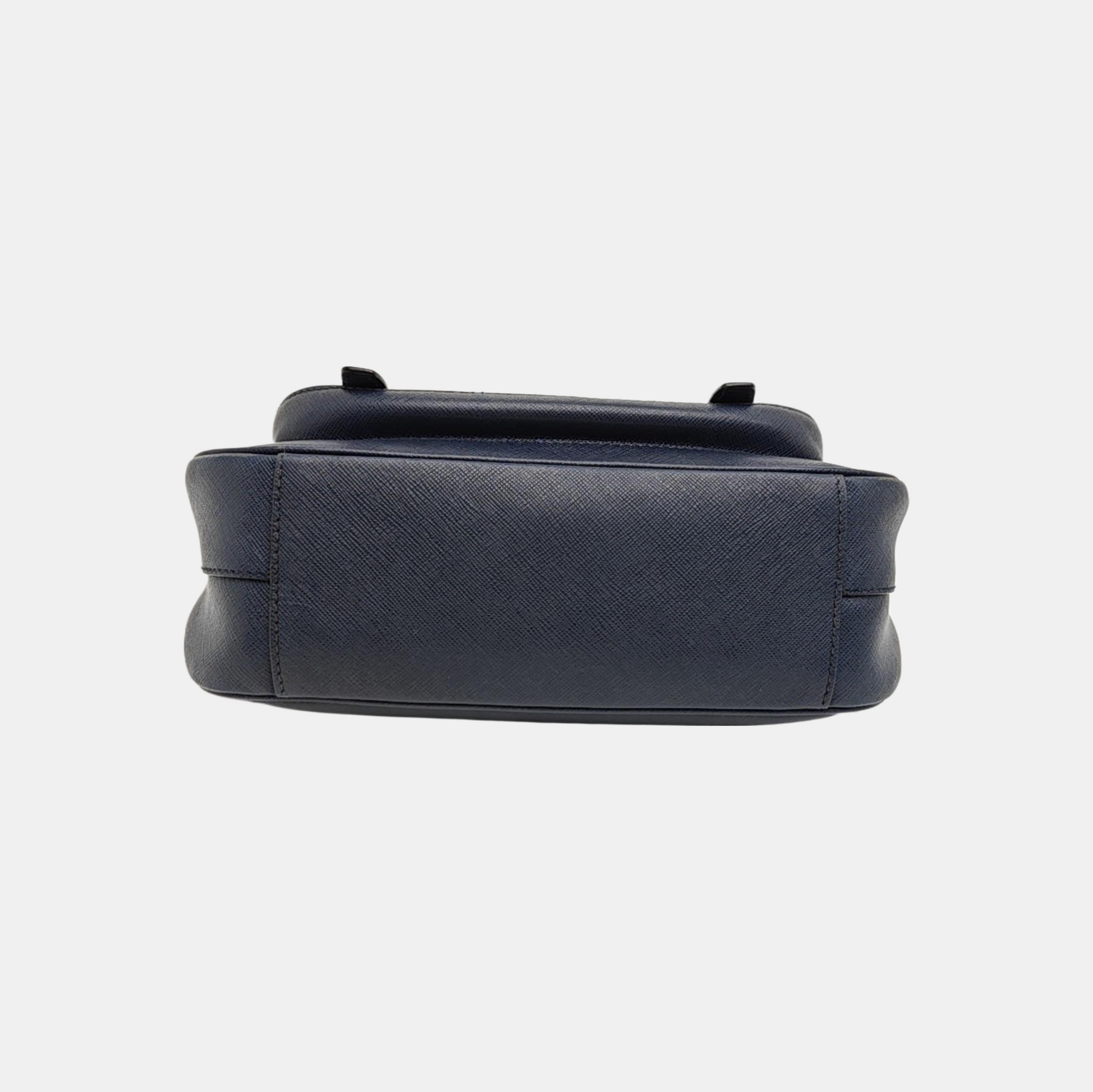 Saffiano Calfskin Shoulder Bag Blue