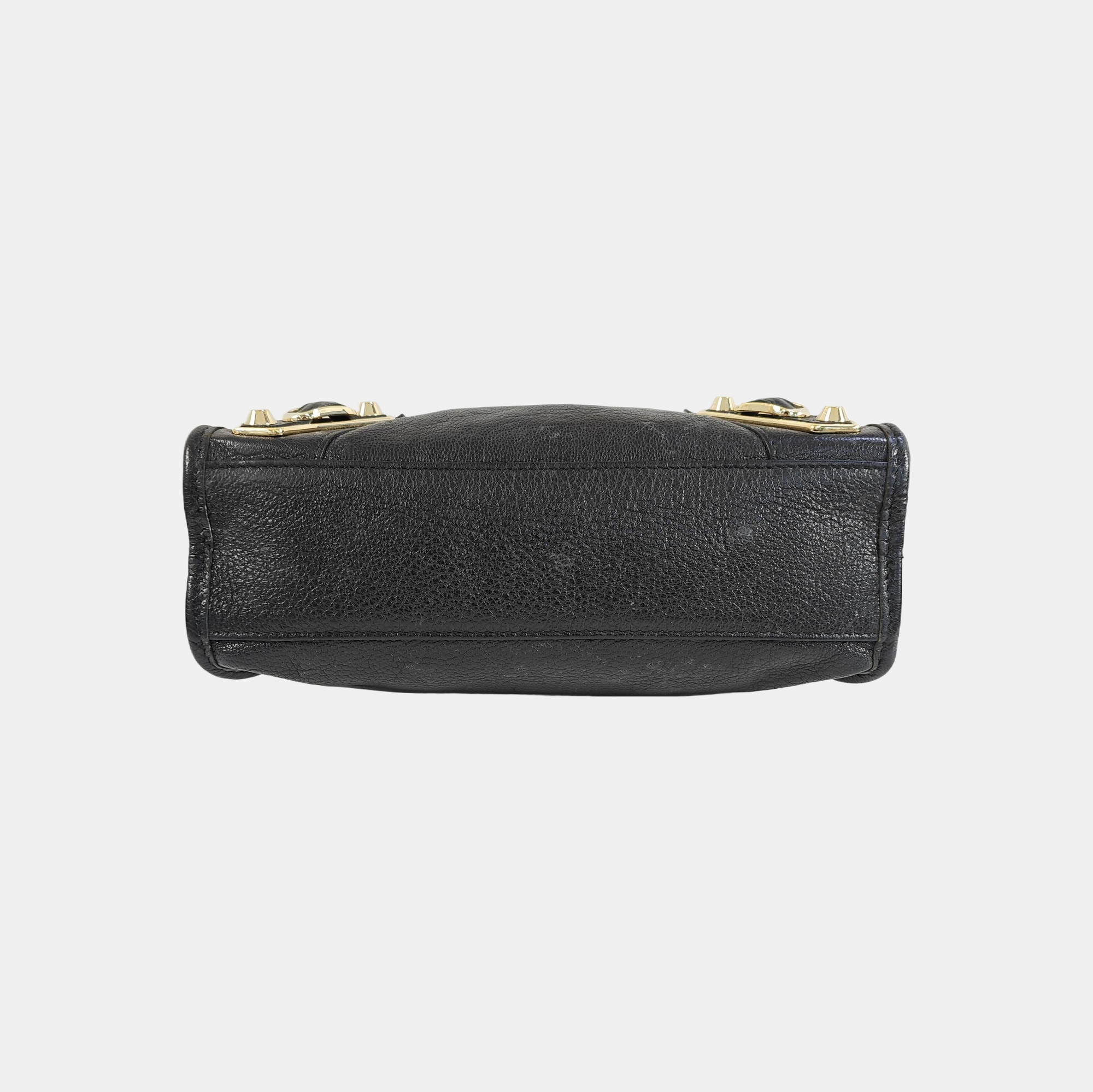 Classic Metallic Edge City Mini Lambskin Black