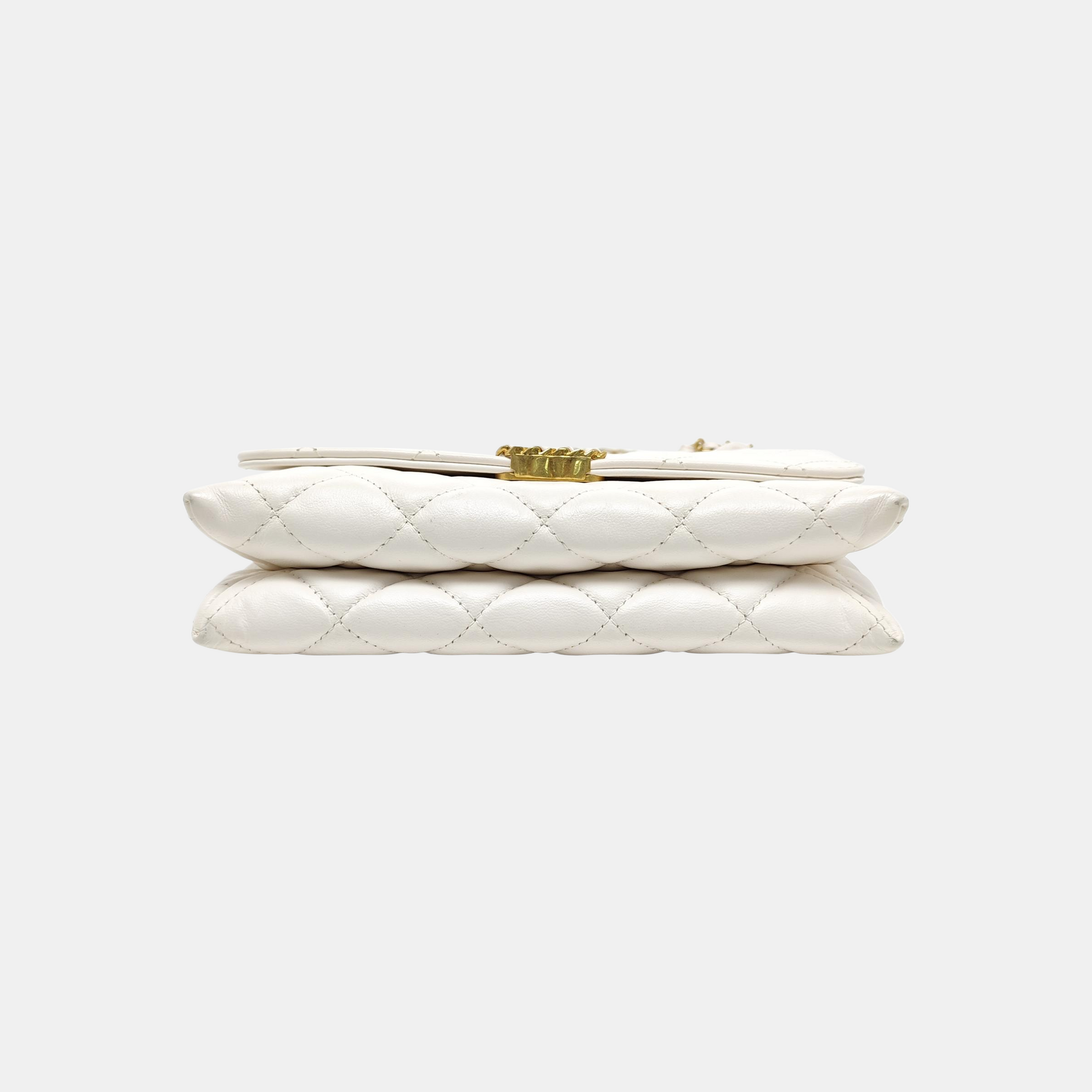 WOC Quilted Calfskin White