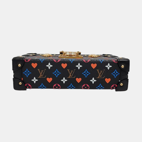 PETITE MALLE Monogram Coated Canvas Black
