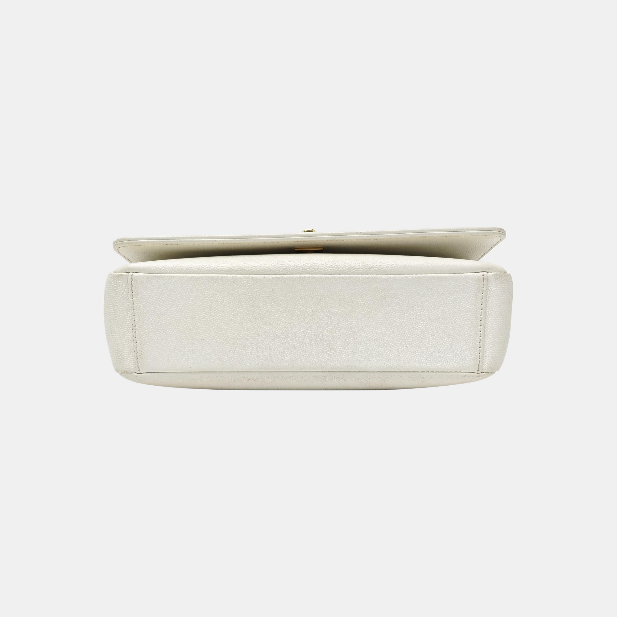 Calfskin Shoulder Bag White