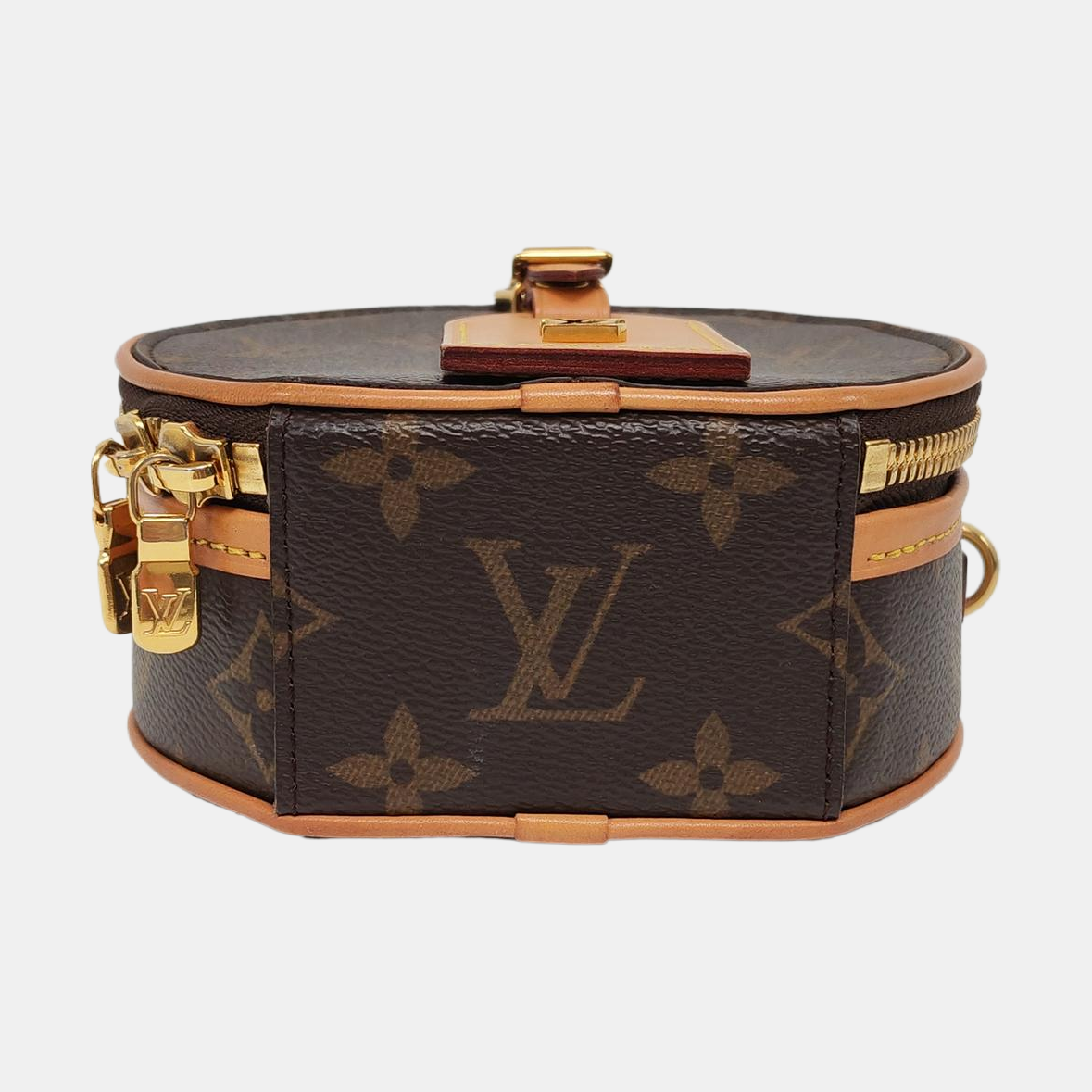 BOITE CHAPEAU Mini Monogram Coated Canvas Brown