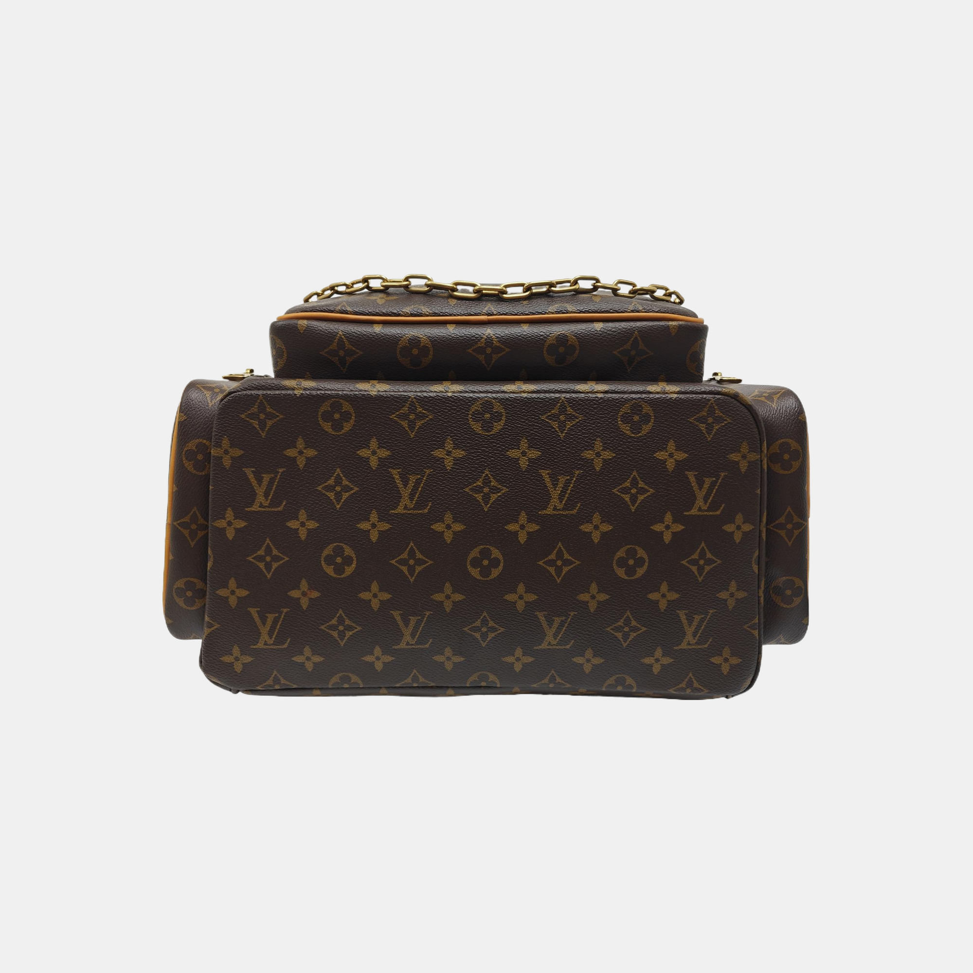 TRIO Monogram Coated Canvas Brown