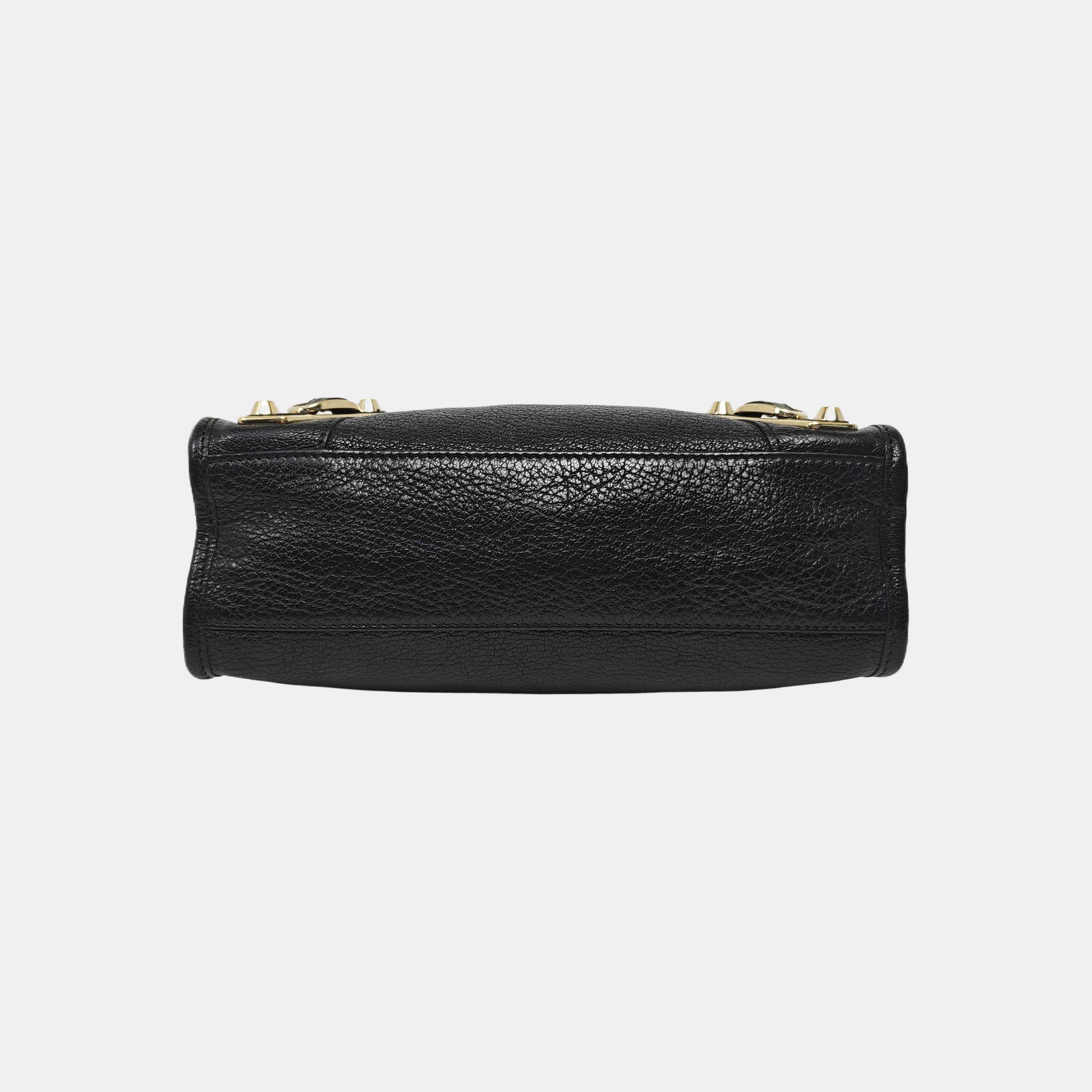 Classic Metallic Edge City Mini Lambskin Black