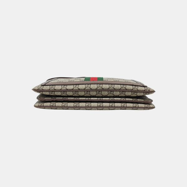Ophidia Medium Monogram Coated Canvas Beige