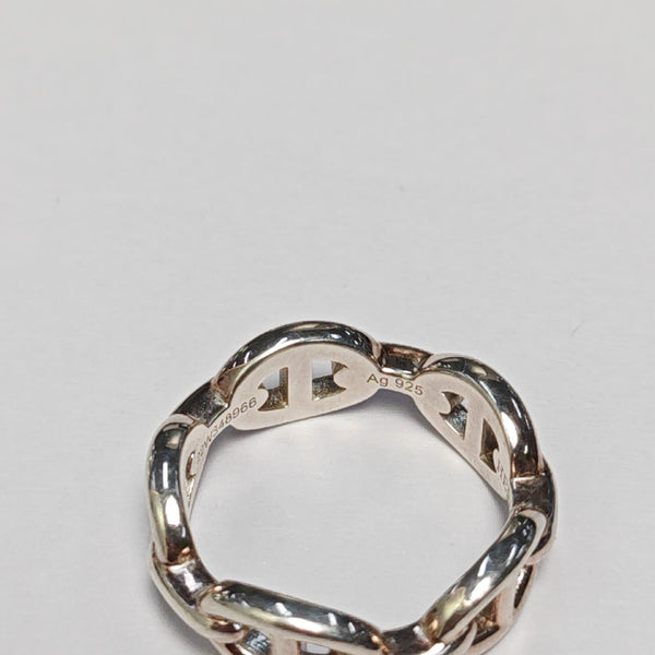 Chaine D'ancre Enchainee 925 Sterling Silver Ring EU 56