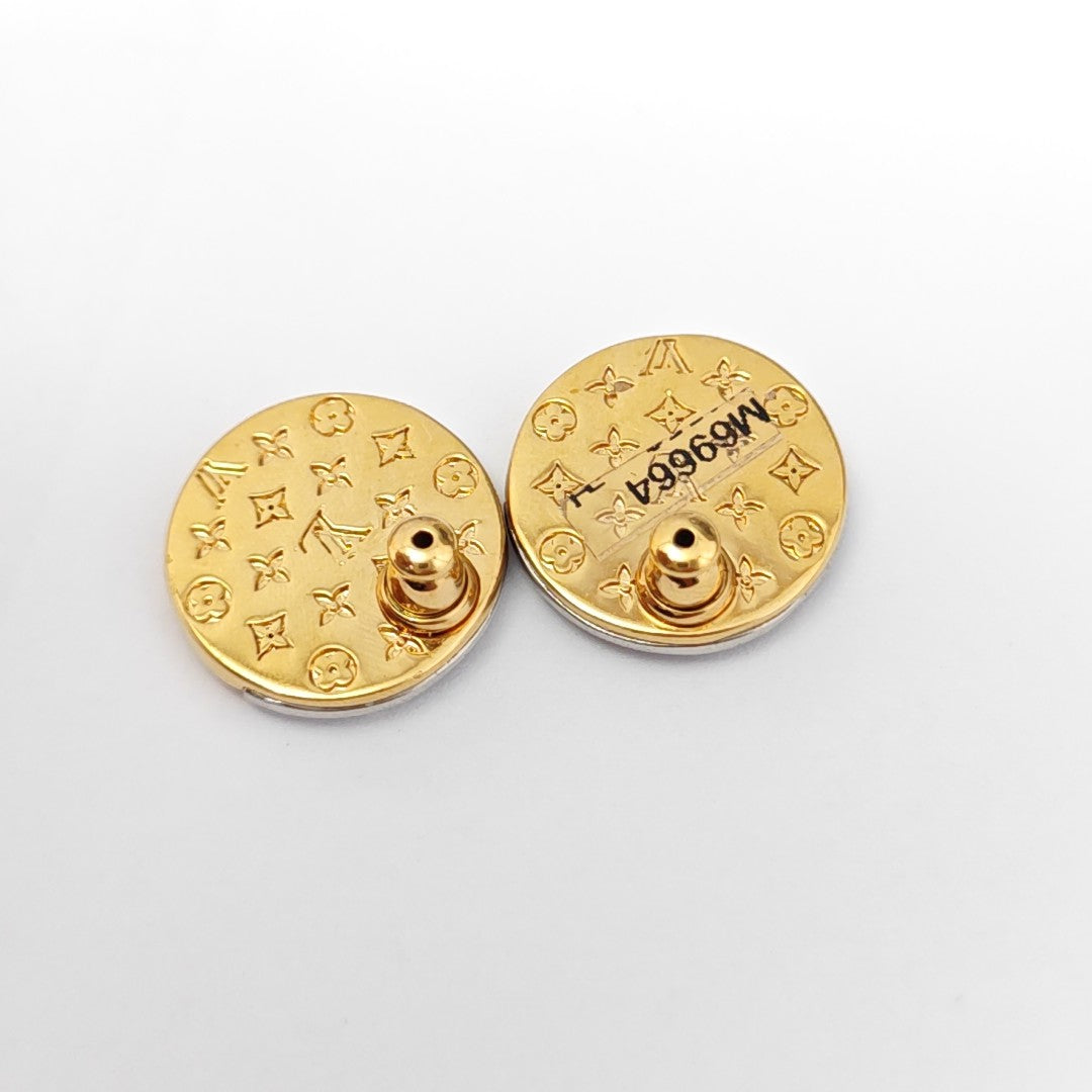 L TO V Metal Gold Stud Earrings