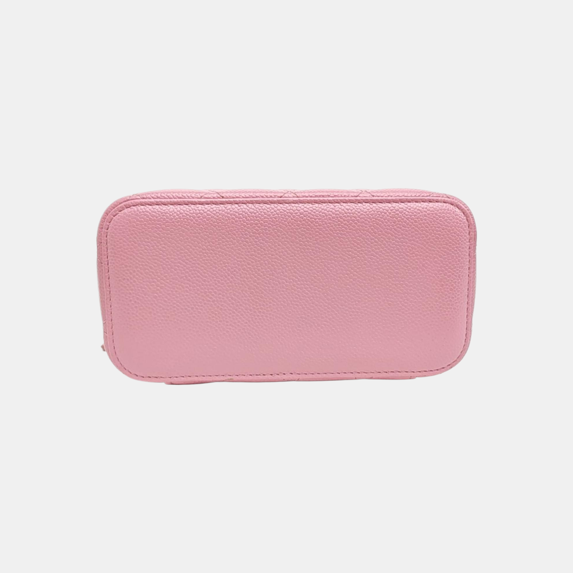 Quilted Grained Calfskin Shoulder Bag Pink
