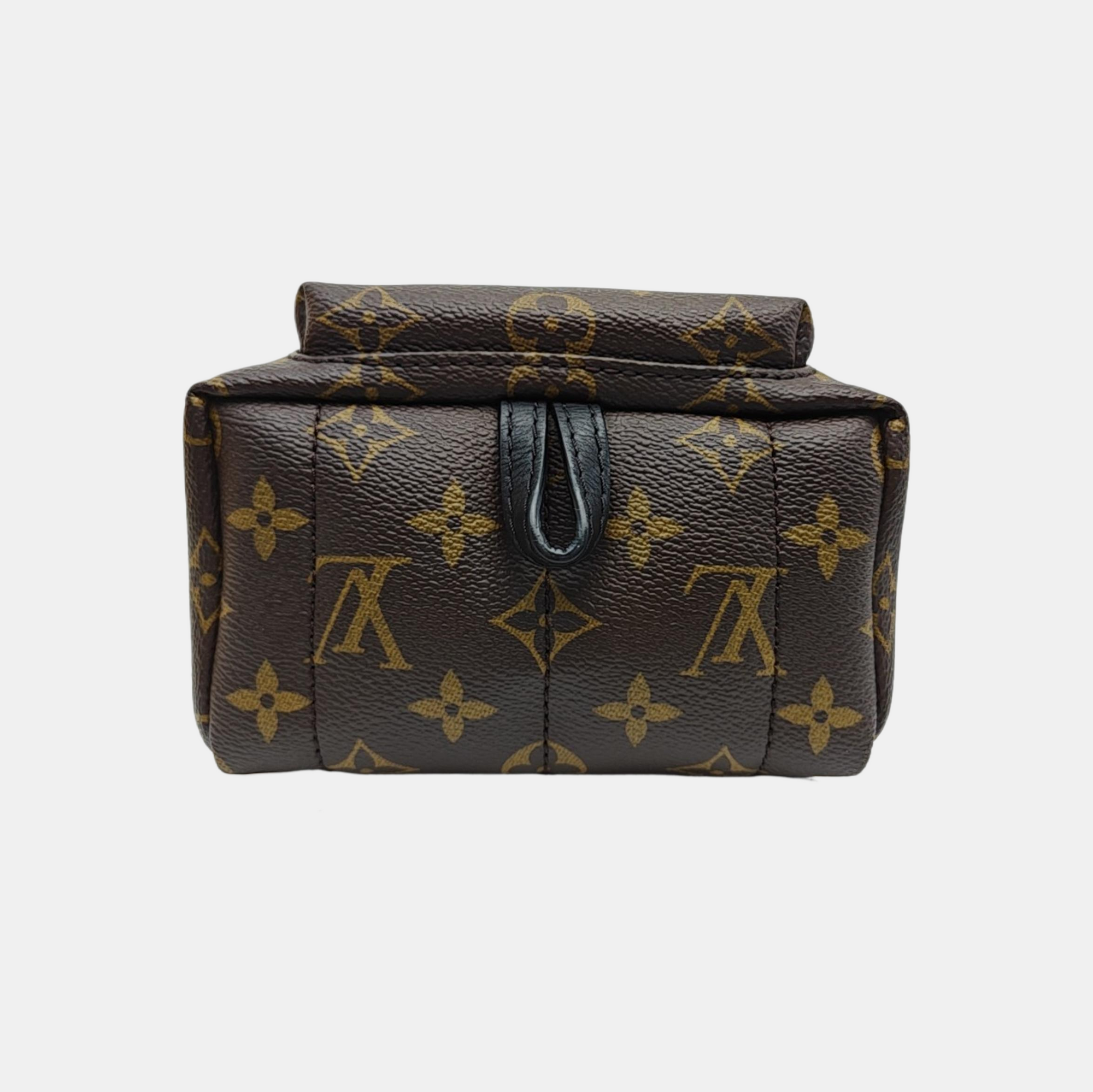 PALM SPRINGS Mini Monogram Coated Canvas Brown