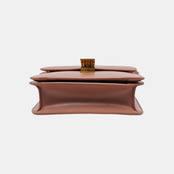 CLASSIC BOX Small Calfskin Beige