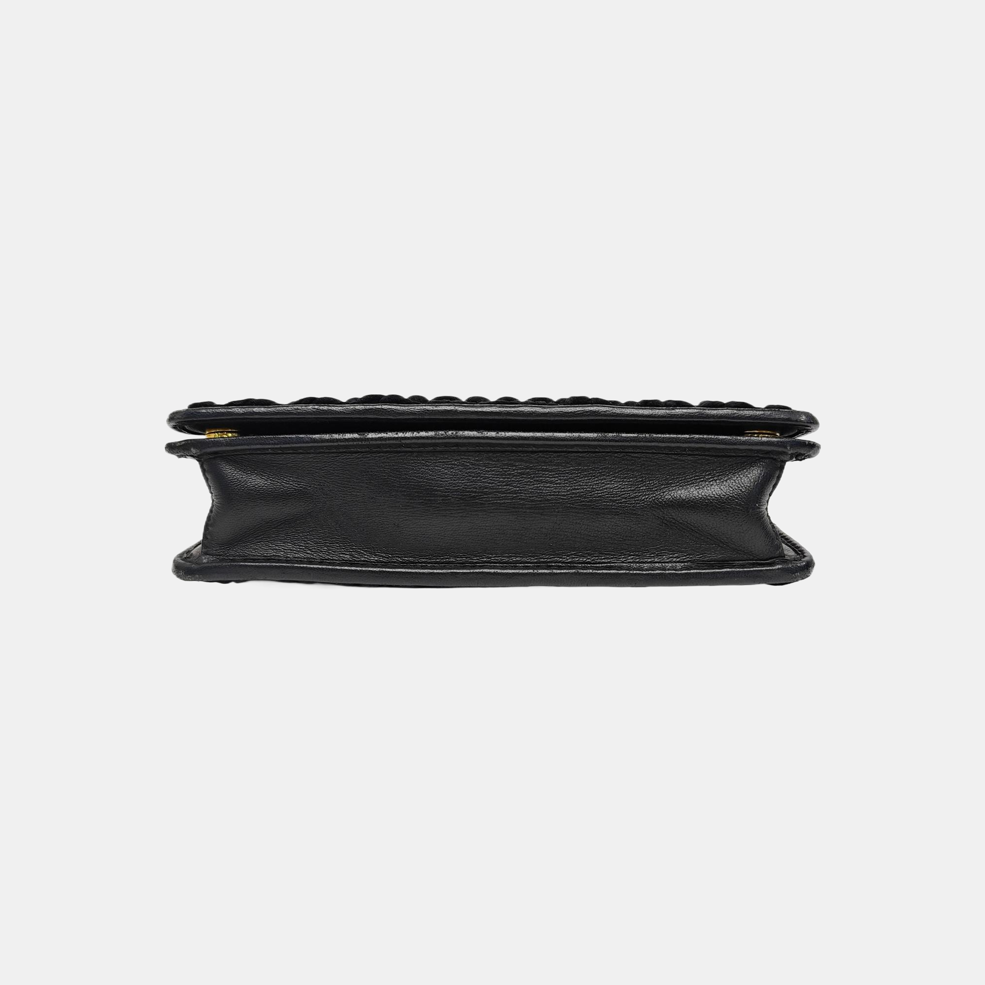 Matelassé Quilted Fabric Black